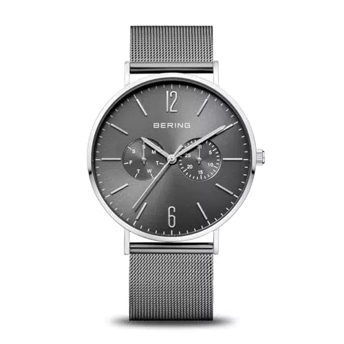 BERING Herrenuhr Quarz - Classic Collection mit Saphirglas - Wasserdicht bis 3 ATM - Silber