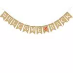 Willkommen zurück Wimpel Banner aus Leinen für Party und Festival Dekoration