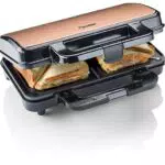 Bestron XL Sandwichmaker, Antihaftbeschichteter Sandwich-Toaster für 2 Sandwiches