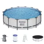 Bestway Steel Pro MAX Frame Pool mit Filterpumpe - Rund, Ø 427 x 107 cm