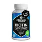 Biotin hochdosiert für Haarwuchs, Haut & Nägel - 365 vegane Tabletten