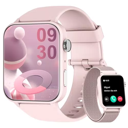Smartwatch Blackview Damen - Fitnessuhr mit Anruffunktion, 100+ Sportmodi, Herzfrequenz, Schlafüberwachung