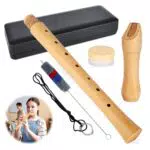 Holzblockflöte für Anfänger mit Zubehör und Koffer - Deutscher Stil