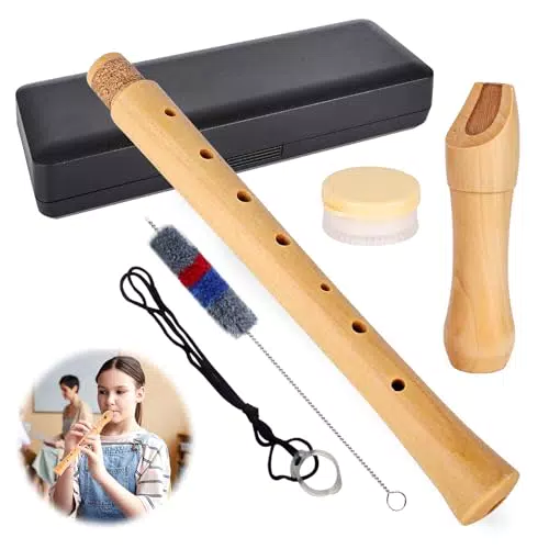 Holzblockflöte für Anfänger mit Zubehör und Koffer - Deutscher Stil