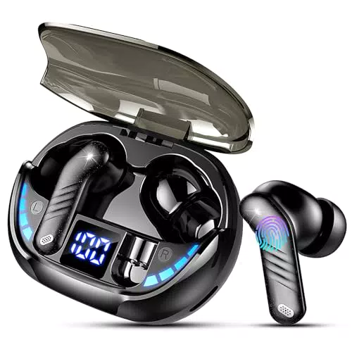 Kopfhörer Kabellos Bluetooth 5.3 mit ENC Noise Cancelling Mic - In Ear HiFi Stereo - 40 Std Spielzeit - Ohrhörer Bluetooth für Arbeit, Spiel & Sport