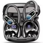 Kabellose Bluetooth Kopfhörer Sport mit HD Mic und Noise Cancelling - Wasserdicht, LED Anzeige