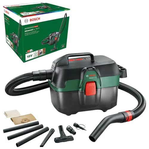 Bosch Akku Nass- und Trockensauger AdvancedVac 18V-8 - Ohne Akku, mit Zubehörset - Testnote: Sehr gut.