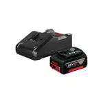 Bosch Professional 18V Akku Starter-Set (1x GBA 18V 4.0Ah Akku + Schnellladegerät)
