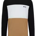 BOSS Herren Balance LS-Shirt aus Stretch-Baumwolle mit Modal - Beige