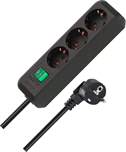 Brennenstuhl Eco-Line, Steckdosenleiste 3-fach schwarz