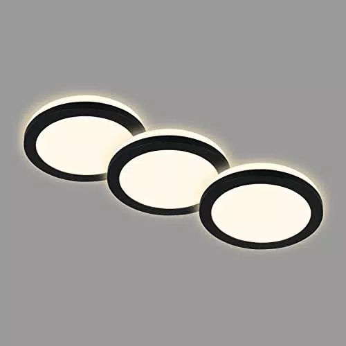 Briloner LED Einbaustrahler Set mit indirektem Licht, warmweiße Lichtfarbe - Schwarz
