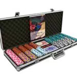 Bullets Playing Cards Pokerkoffer Carmela - Pokerset mit Clay Pokerchips & Keramik Dealerbutton