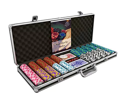 Bullets Playing Cards Pokerkoffer Carmela - Pokerset mit Clay Pokerchips & Keramik Dealerbutton