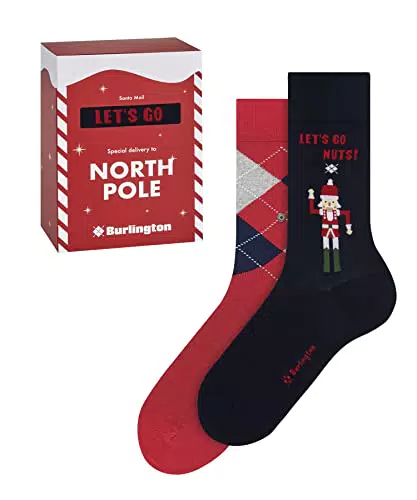 Burlington Herren Socken X-Mas Geschenkbox, Baumwolle, Größe 40-46