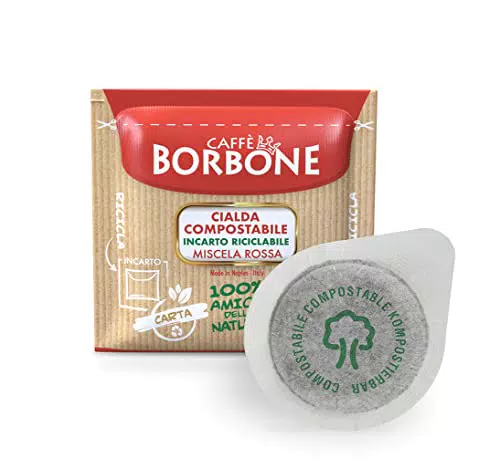 Borbone Kaffee Kompostierbare Kaffeepads, Recyclebare Verpackung - Kompatibel mit ESE System Papier Pads 44 mm