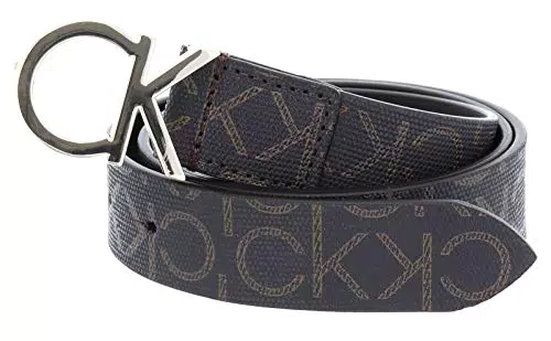 Calvin Klein Damen Gürtel Ck Mono Belt 3.5 cm aus Leder