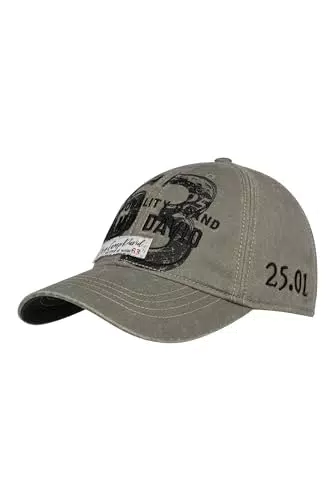 Camp David Herren Base Cap mit Artwork - Olivgrün