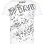 Camp David Herren T-Shirt im Vintage Look mit Print-Artworks