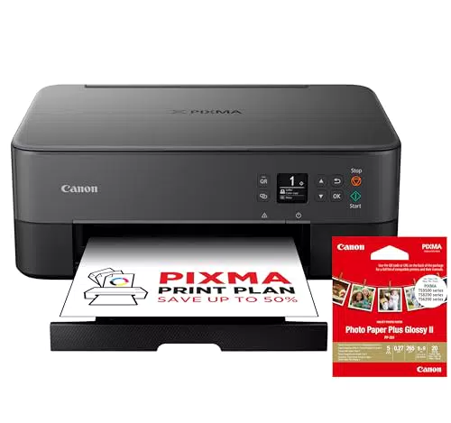 Canon PIXMA TS5350i Multifunktionsdrucker 3-in-1 WLAN Drucker/Kopierer/Scanner - Randlosfotos, kabelloses Drucken/Scannen, Duplex - Schwarz