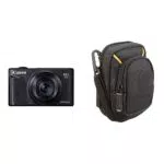 Canon PowerShot SX740 HS Digitalkamera mit 40-fach optischem Zoom und Amazon Basics Kameratasche.
