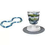 Catit Design Senses Spielschiene & Futter Labyrinth für Katzen - Interaktives Spielzeug mit leuchtaktivem Ball