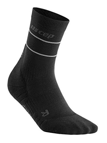 CEP Damen Laufsocken mit Reflektoren - Mittelhohe Kompressionsstrümpfe
