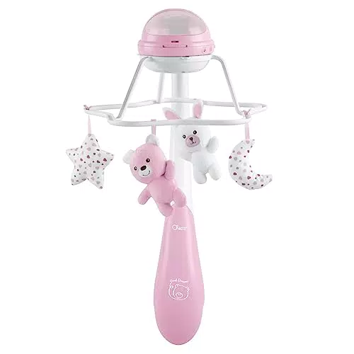 Chicco First Dreams Rainbow Musik-Mobile, 3in1 Neugeborenen-Mobile mit beruhigenden Melodien und Regenbogen-Projektion, kompatibel mit Next2Me Wiegen.