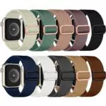 chinbersky 10 Stück Elastisches Nylon Loop Armband Kompatibel mit Apple Watch Armband 49mm 45mm 44mm 42mm