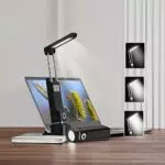 Schreibtischlampe LED von CILIENG - Zusammenklappbar, kabellos, 3 Helligkeitsstufen
