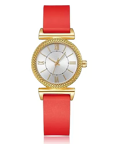 "CIVO Damen Quarz Armbanduhr Lederarmband - Elegante Analoguhr für Frauen"