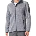 CMP Herren Fleecejacke mit Knit-Tech - Eis-Titan-Schwarz
