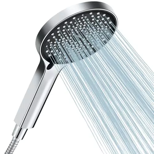 Duschkopf Wassersparender mit Schlauch und 3 Strahlarten - Große Regendusche