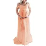 Cocoarm Maxi-Umstandskleid für Frauen - Schulterfrei und Elegant