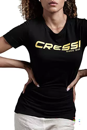 Cressi Damen T-Shirt - Schwarz Gelb