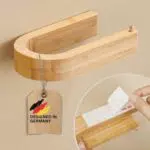 Bambus Toilettenpapierhalter ohne Bohren - DEKAZIA®.