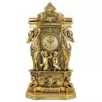 Design Toscano Chateau Chambord Kaminuhr aus Polyresin in Goldoptik
