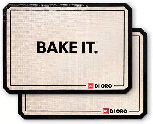 DI ORO® Profi Antihaft-Silikon Backmatte - Hitzebeständig bis 250°C - Spülmaschinenfest & BPA-frei - LFGB-zertifiziert