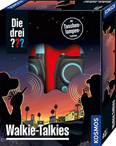 "KOSMOS Die drei ??? Walkie Talkies für Kinder ab 6 Jahren - mit Lampenfunktion und Detektivspielzeug"