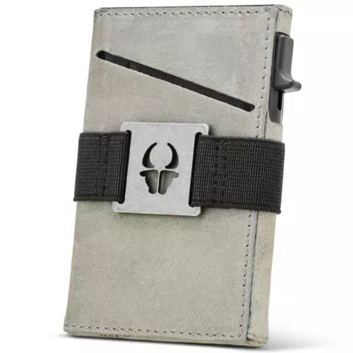DONBOLSO Herren Geldbörse mit Reißverschluss - Ultradünne RFID Bifold Wallet