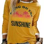 Dresswel Damen T-Shirt Bring On The Sunshine - Regenbogen Top für den Sommer
