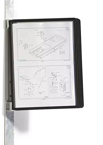 Durable Sichttafelwandhalter Vario Magnet Wall 5 - Sichttafeln A4 - Schwarz