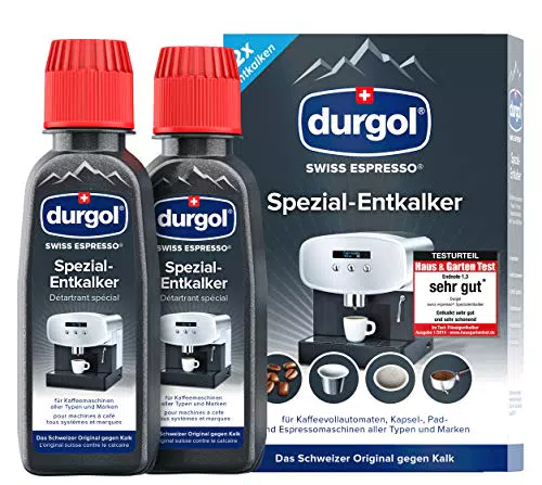 Durgol Swiss Espresso Entkalker für Kaffeemaschinen - Effektive Kalkentfernung ohne Rückstände