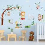 Wandtattoo Safari Tiere Set - Dschungel Party Wandaufkleber für Kinderzimmer