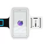 EAZY CASE Sport Armband für Smartphones bis 5,5 Zoll - Schweißfestes Unisex Sportarmband mit Kopfhöreröffnung, Weiß.