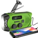 Efluky Solar Radio AM/FM Kurbelradio Tragbar mit USB Wiederaufladbar und Notfallfunktionen