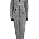 Eight2Nine Damen Jumpsuit Overall aus Teddy Fleece mit Ohren rose L/X
