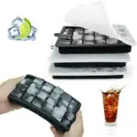 Silikon Eiswürfelform mit Deckel für Cocktails und Whisky