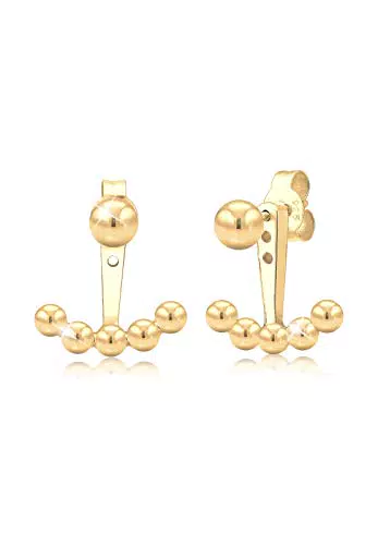 Elli Damen Ohrringe Ear Jacket Kugeln aus 925 Sterling Silber