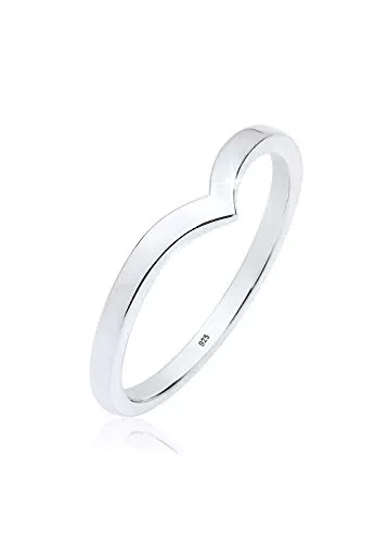 Elli Damen Ring V-Form aus 925 Sterling Silber