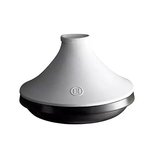Emile Henry Tajine aus Keramik für Induktionsherd, 2 Liter - Weiß